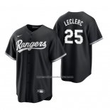 Camiseta Beisbol Hombre Texas Rangers Jose Leclerc Replica 2021 Negro