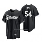 Camiseta Beisbol Hombre Texas Rangers Kyle Cody Replica 2021 Negro