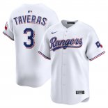 Camiseta Beisbol Hombre Texas Rangers Leody Taveras Alterno Limited Blanco