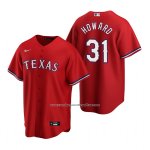 Camiseta Beisbol Hombre Texas Rangers Spencer Howard Replica Alterno Rojo