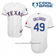 Camiseta Beisbol Hombre Texas Rangers Yovani Gallardo 49 Blanco Primera Cool Base