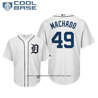 Camiseta Beisbol Hombre Tigers Dixon Machado Cool Base Primera Blanco