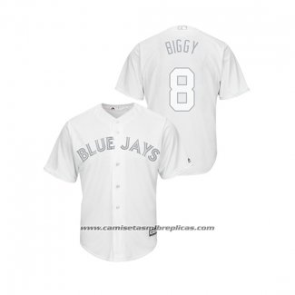 Camiseta Beisbol Hombre Toronto Blue Jays Cavan Biggio 2019 Players Weekend Replica Blanco