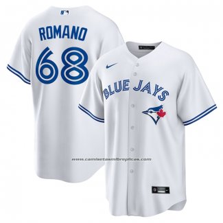 Camiseta Beisbol Hombre Toronto Blue Jays Jordan Romano Replica Blanco