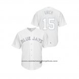 Camiseta Beisbol Hombre Toronto Blue Jays Randal Grichuk 2019 Players Weekend Replica Blanco