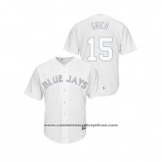 Camiseta Beisbol Hombre Toronto Blue Jays Randal Grichuk 2019 Players Weekend Replica Blanco