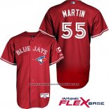 Camiseta Beisbol Hombre Toronto Blue Jays Russell Martin Autentico Collection Rojo Flex Base