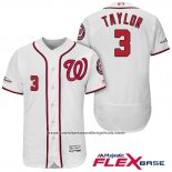 Camiseta Beisbol Hombre Washington Nationals 2017 Postemporada Michael Taylor Blanco Flex Base