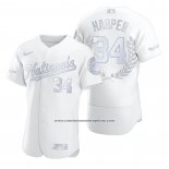 Camiseta Beisbol Hombre Washington Nationals Bryce Harper Award Collection NL MVP Blanco
