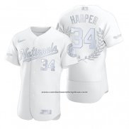 Camiseta Beisbol Hombre Washington Nationals Bryce Harper Award Collection NL MVP Blanco