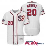 Camiseta Beisbol Hombre Washington Nationals Daniel Murphy Blanco 2018 All Star Primera Alterno Flex Base