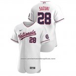 Camiseta Beisbol Hombre Washington Nationals Kurt Suzuki Autentico 2020 Alterno Blanco