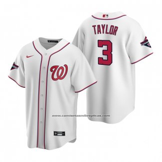 Camiseta Beisbol Hombre Washington Nationals Michael A. Taylor Replica Blanco