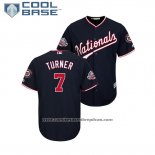 Camiseta Beisbol Hombre Washington Nationals Trea Turner Cool Base Alterno Replica Azul