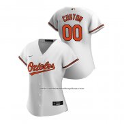 Camiseta Beisbol Mujer Baltimore Orioles Personalizada 2020 Replica Primera Blanco