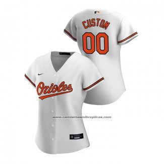 Camiseta Beisbol Mujer Baltimore Orioles Personalizada 2020 Replica Primera Blanco