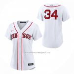 Camiseta Beisbol Mujer Boston Red Sox David Ortiz Primera Replica Blanco1