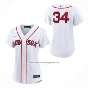 Camiseta Beisbol Mujer Boston Red Sox David Ortiz Primera Replica Blanco1