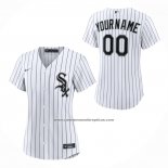 Camiseta Beisbol Mujer Chicago White Sox Primera Replica Personalizada Blanco