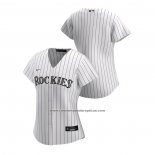 Camiseta Beisbol Mujer Colorado Rockies Replica 2020 Primera Blanco