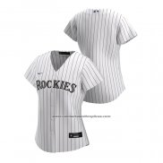 Camiseta Beisbol Mujer Colorado Rockies Replica 2020 Primera Blanco
