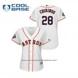 Camiseta Beisbol Mujer Houston Astros Robinson Chirinos 2019 World Series Bound Cool Base Blanco