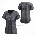 Camiseta Beisbol Mujer New York Mets Juan Soto City Connect Limited Gris