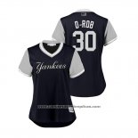 Camiseta Beisbol Mujer New York Yankees David Robertson 2018 LLWS Players Weekend D Rob Azul