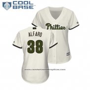 Camiseta Beisbol Mujer Philadelphia Phillies Jorge Alfaro 2018 Dia de los Caidos Cool Base Crema