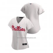 Camiseta Beisbol Mujer Philadelphia Phillies Replica 2020 Primera Blanco