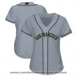 Camiseta Beisbol Mujer San Francisco Giants Personalizada Gris