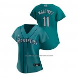 Camiseta Beisbol Mujer Seattle Mariners Edgar Martinez 2020 Replica Alterno Verde