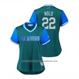 Camiseta Beisbol Mujer Seattle Mariners Robinson Cano 2018 LLWS Players Weekend Nolo Aqua