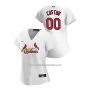 Camiseta Beisbol Mujer St. Louis Cardinals Marcell Ozuna 2019 Postemporada Cool Base Blanco