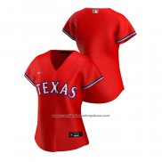 Camiseta Beisbol Mujer Texas Rangers Replica 2020 Alterno Rojo