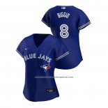 Camiseta Beisbol Mujer Toronto Blue Jays Cavan Biggio 2020 Replica Alterno Azul