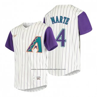 Camiseta Beisbol Nino Arizona Diamondbacks Ketel Marte Cooperstown Collection Alterno Crema