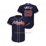 Camiseta Beisbol Nino Atlanta Braves John Smoltz Replica Alterno Azul