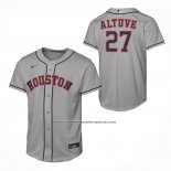 Camiseta Beisbol Nino Houston Astros Jose Altuve Segunda Replica Gris