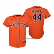 Camiseta Beisbol Nino Houston Astros Yordan Alvarez Replica Alterno Naranja