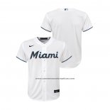 Camiseta Beisbol Nino Miami Marlins Replica Primera Blanco