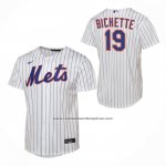 Camiseta Beisbol Nino New York Mets Bo Bichette Primera Replica Blanco
