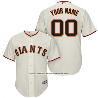 Camiseta Beisbol Nino San Francisco Giants Personalizada Blanco