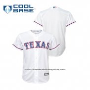 Camiseta Beisbol Nino Texas Rangers Cool Base Replica Blanco