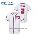 Camiseta Beisbol Nino Washington Nationals Adam Eaton 2019 World Series Bound Cool Base Blanco