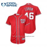 Camiseta Beisbol Nino Washington Nationals Patrick Corbin Cool Base Replica Alterno Rojo
