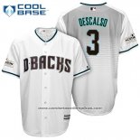 Camiseta Beisbol Hombre Arizona Diamondbacks 2017 3 Daniel Descalso Blanco Cool Base