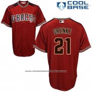 Camiseta Beisbol Hombre Arizona Diamondbacks 21 Zack Greinke Rojo 2017 Cool Base