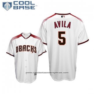 Camiseta Beisbol Hombre Arizona Diamondbacks Alex Avila Cool Base Primera Blanco