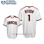 Camiseta Beisbol Hombre Arizona Diamondbacks Jarrod Dyson Cool Base Primera Blanco